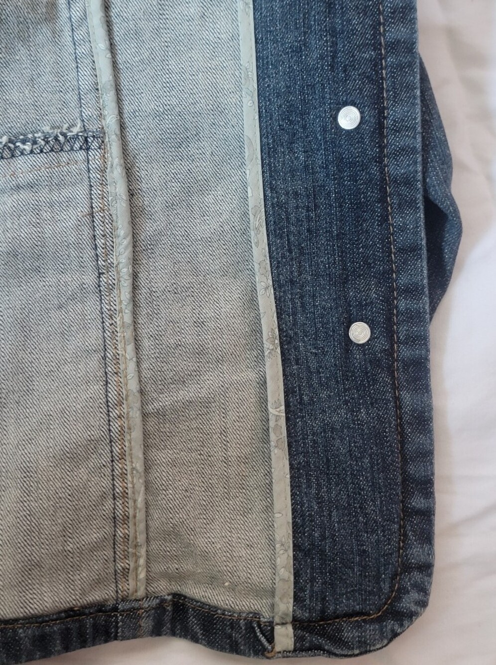 Vintage CONTRAST JEANS Women's Dark Blue Denim Blazer Jacket - Picture 8 of 9